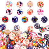 130Pcs 10mm Leaf Pattern Resin Beads for DIY Crafts