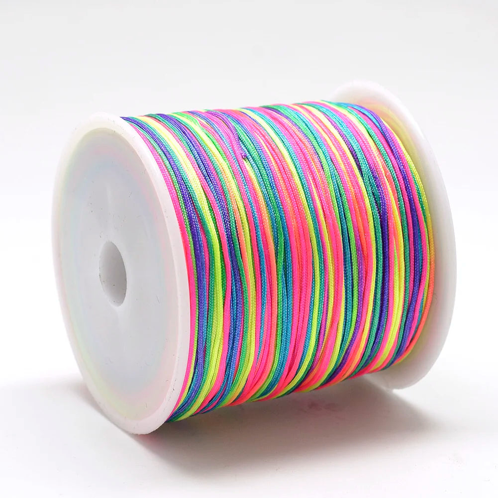 130m 1.5mm Knotting Cord 16 Colors Beading Macrame Nylon Braided Rope