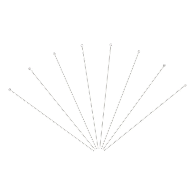 130pcs Silver Plated Brass Ball Head Pins for DIY Jewelry Making