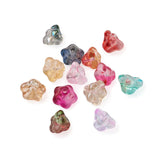 Colorful Trumpet Flower Glass Charm Beads for DIY Jewelry Making
