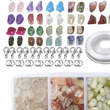 Natural Gemstone Beads Kit Jewelry Making Chips Gemstone Spacer Beads