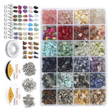 Natural Gemstone Beads Kit Jewelry Making Chips Gemstone Spacer Beads