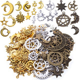 132pcs Mixed Celestial Charm Pendant for DIY Jewelry Making