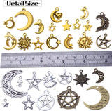 132pcs Mixed Celestial Charm Pendant for DIY Jewelry Making