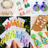 133 Pcs Polymer Clay Cutters Kit with Earring Cards & Hooks