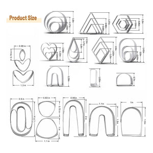 133 Pcs Polymer Clay Cutters Kit with Earring Cards & Hooks