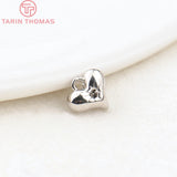 10PCS 6x7MM Brass Heart Pendants Charms DIY Jewelry Findings