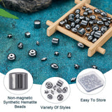 135Pcs Synthetic Hematite Beads Star Nuggets Oval Round Spacer Beads