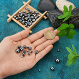 135Pcs Synthetic Hematite Beads Star Nuggets Oval Round Spacer Beads