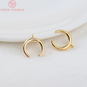 10PCS 15x16MM 24K Brass Round Pendants Charms High Diy Jewelry Findings