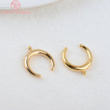 10PCS 15x16MM 24K Brass Round Pendants Charms High Diy Jewelry Findings