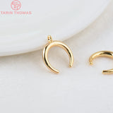 10PCS 15x16MM 24K Brass Round Pendants Charms High Diy Jewelry Findings