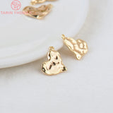 10PCS 14x12MM 24K Brass Heart Pendants Charms DIY Jewelry Findings