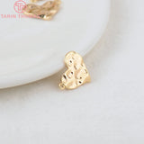 10PCS 14x12MM 24K Brass Heart Pendants Charms DIY Jewelry Findings