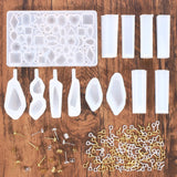137pcs Crystal Glue Dropping Mold Set Jewelry Accessories Silicone Mold