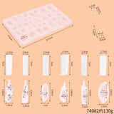 137pcs Crystal Glue Dropping Mold Set Jewelry Accessories Silicone Mold