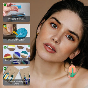 138 Pcs Polymer Clay Cutters Set, 10 Shapes Earrings Cutters, Sculpting Tools