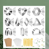 138 Pcs Polymer Clay Cutters Set, 10 Shapes Earrings Cutters, Sculpting Tools