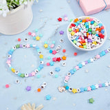1380Pcs Acrylic Beads: Mixed Star Round Letters Loose Spacer Bead