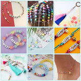 1380Pcs Acrylic Beads: Mixed Star Round Letters Loose Spacer Bead