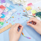1380Pcs Acrylic Beads: Mixed Star Round Letters Loose Spacer Bead