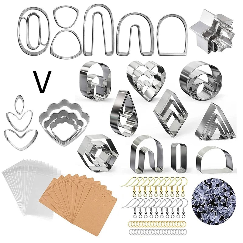139PCS Clay Earring Cutter Jewelry Earrings DIY Accessories Making Dies