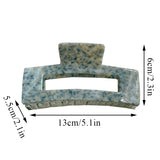 Large Hollow Hair Claw Clips Marble Print Crab Hair Clips