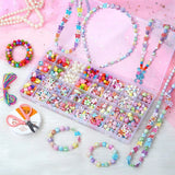 Acrylic Beads Kits Jewelry Making Set for Kids Girls DIY Bracelet Necklace
