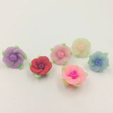 Peach Blossom Clay Flower Loose Beads Charms - 100Pcs 13MM
