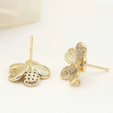 Zircon Flower Stud Earrings DIY Jewelry Making 14K Plated Brass Sterling Silver
