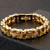 Stainless Steel Bicycle Chain Bracelet for Men Rock And Roll Jewelry