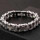 Stainless Steel Bicycle Chain Bracelet for Men Rock And Roll Jewelry