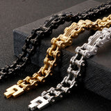 Stainless Steel Bicycle Chain Bracelet for Men Rock And Roll Jewelry