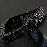 Stainless Steel Bicycle Chain Bracelet for Men Rock And Roll Jewelry