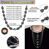 13MM Stainless Steel Coffee Bean Necklace Bracelet Set Men Women