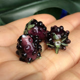 13MM Dark Purple Grape Fruit Shape Lampwork Glass Loose Crafts Beads