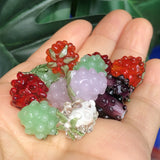 13MM Dark Purple Grape Fruit Shape Lampwork Glass Loose Crafts Beads