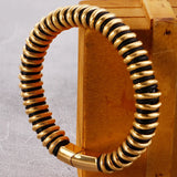 13MM Plated Stainless Steel & Leather Man Bracelet with Magnet Clasp