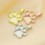 Dog Paw Breast Milk Resin Pendant in Sterling Silver