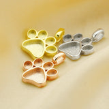 Dog Paw Breast Milk Resin Pendant in Sterling Silver