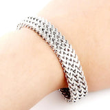 13MM Wide Stainless Steel Bracelet for Men, 21.5CM Length