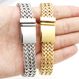 13MM Wide Stainless Steel Bracelet for Men, 21.5CM Length