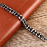 Punk Rocker Stainless Steel Bike Chain Bracelet Men Biker Jewellery