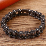 Punk Rocker Stainless Steel Bike Chain Bracelet Men Biker Jewellery