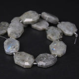 Labradorite Slab Nugget Loose Beads Faceted Natural Stone 18-22x24-26mm
