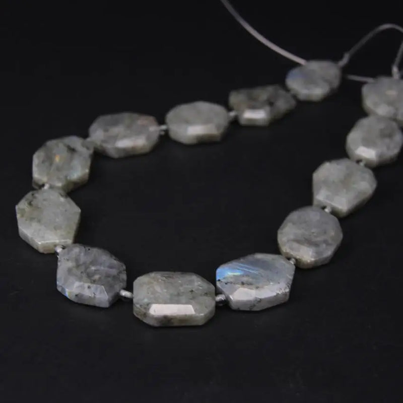 Labradorite Slab Nugget Loose Beads Faceted Natural Stone 18-22x24-26mm