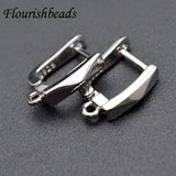 13X13mm High Nickel Plating Metal Faceted Earring Hooks Stud 30pcs/lot