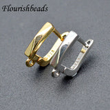 13X13mm High Nickel Plating Metal Faceted Earring Hooks Stud 30pcs/lot
