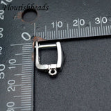 13X13mm High Nickel Plating Metal Faceted Earring Hooks Stud 30pcs/lot