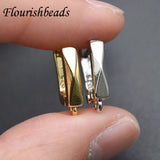13X13mm High Nickel Plating Metal Faceted Earring Hooks Stud 30pcs/lot